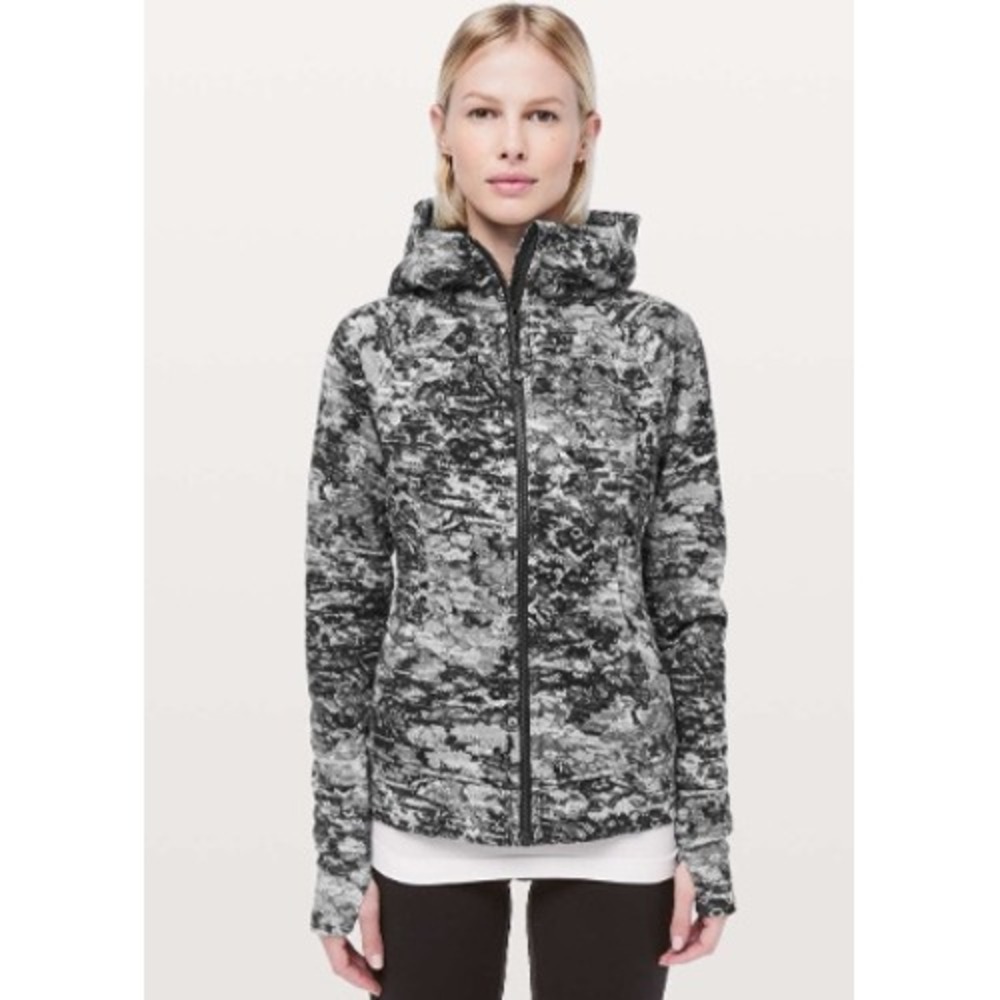 Lululemon Scuba Hoodie Masked Lace Starlight Black‎ Size 2